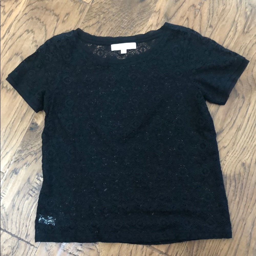 Loft xs black lacy shirt.